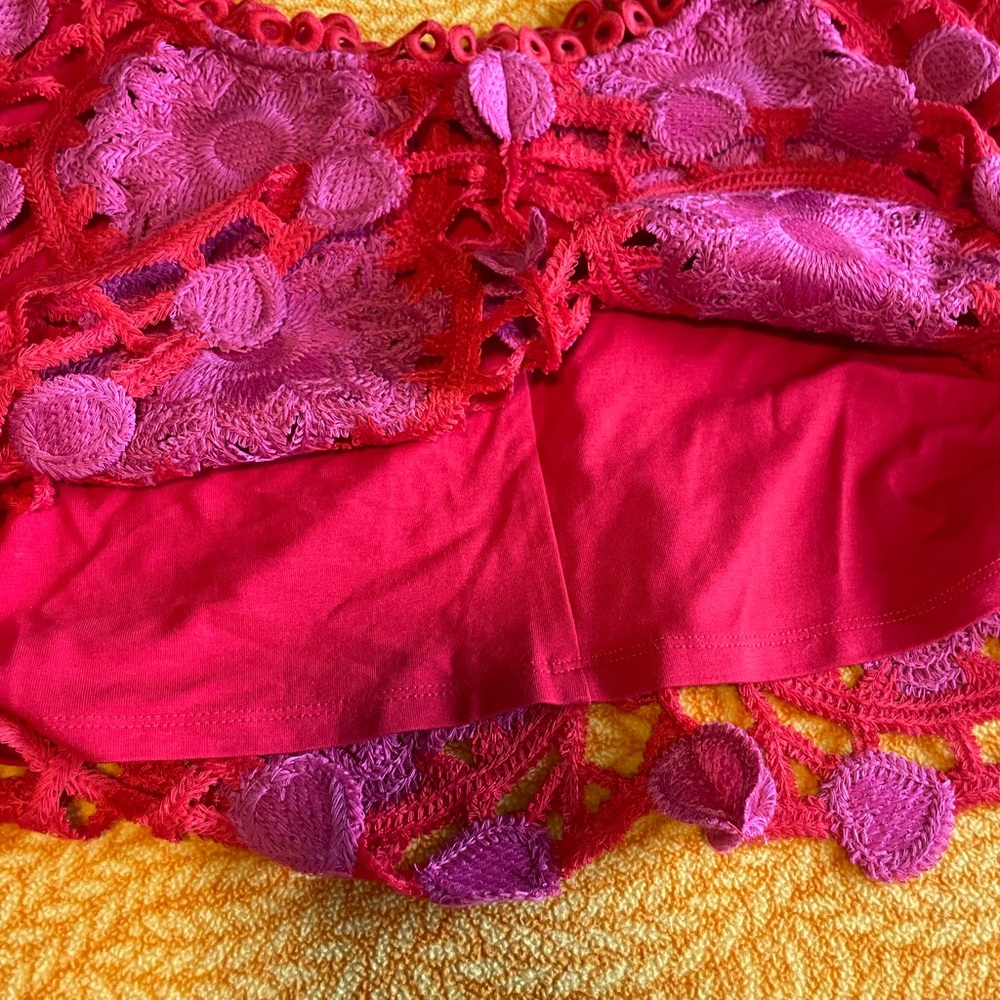 NWT Anthropologie Lace Embroidered Crop Top sz XL - Picture 5 of 7
